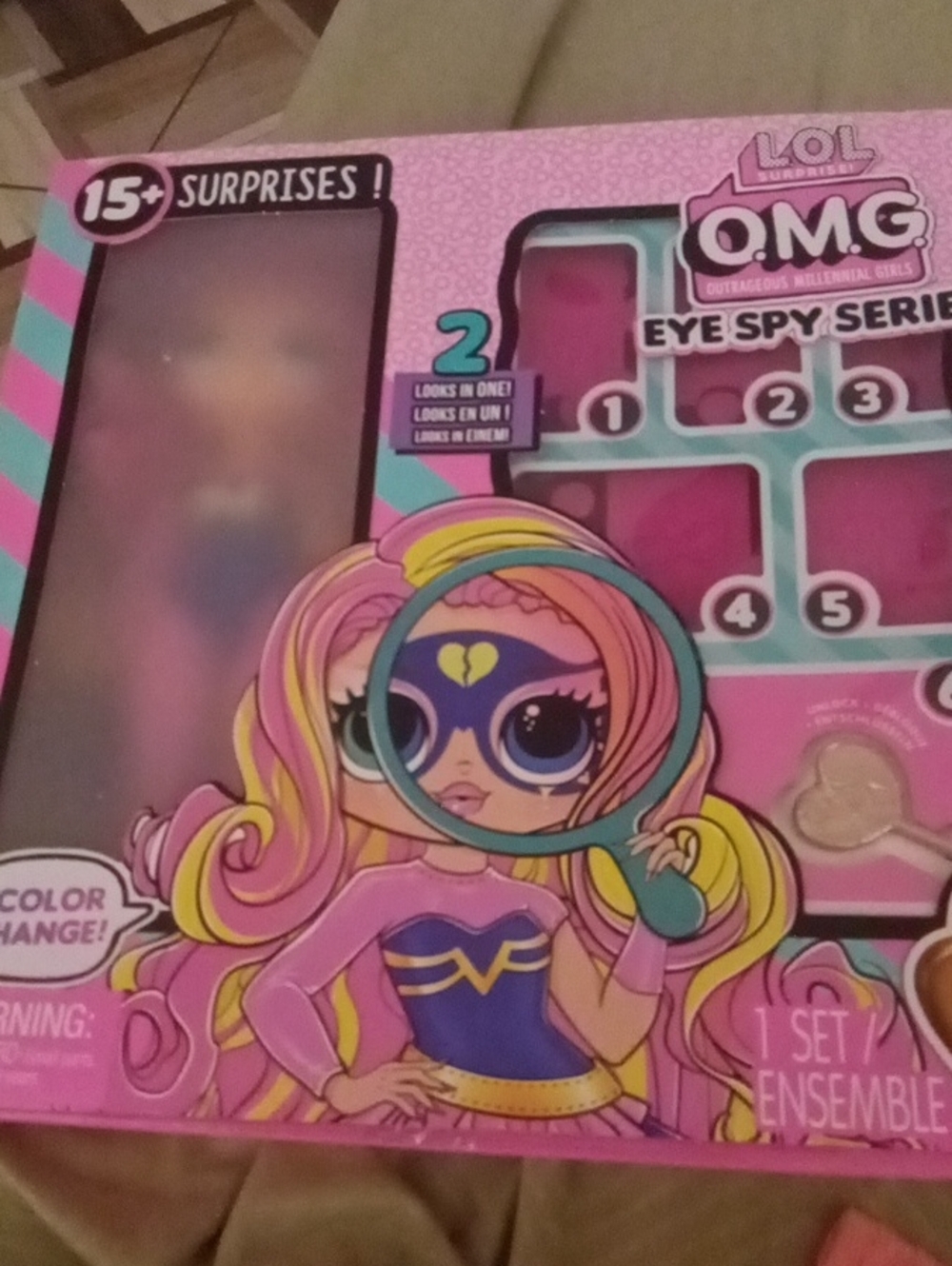 L.O.L. Surprise! O.M.G. Eye Spy Series Doll Playset - Pink, Purple, Yellow, Blue